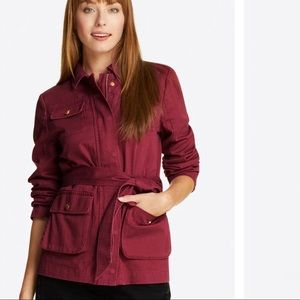 Draper James Twill jacket deep berry size medium
